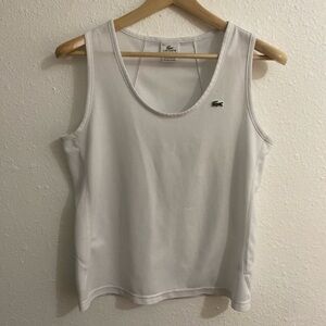 Lacoste White Sport Fit Tank Top